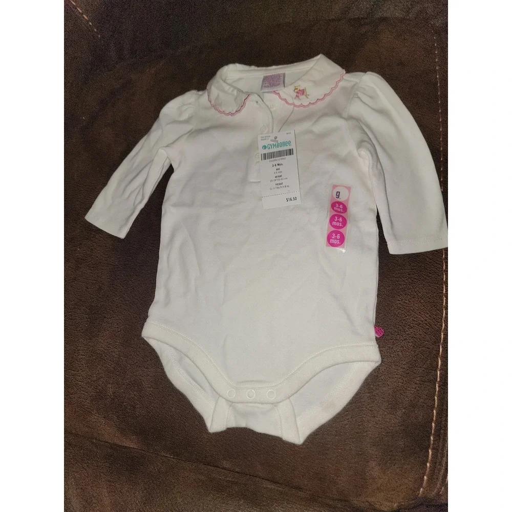 Gymboree vintage puppy love bodysuit and overalls size 3 6 months nwt‎